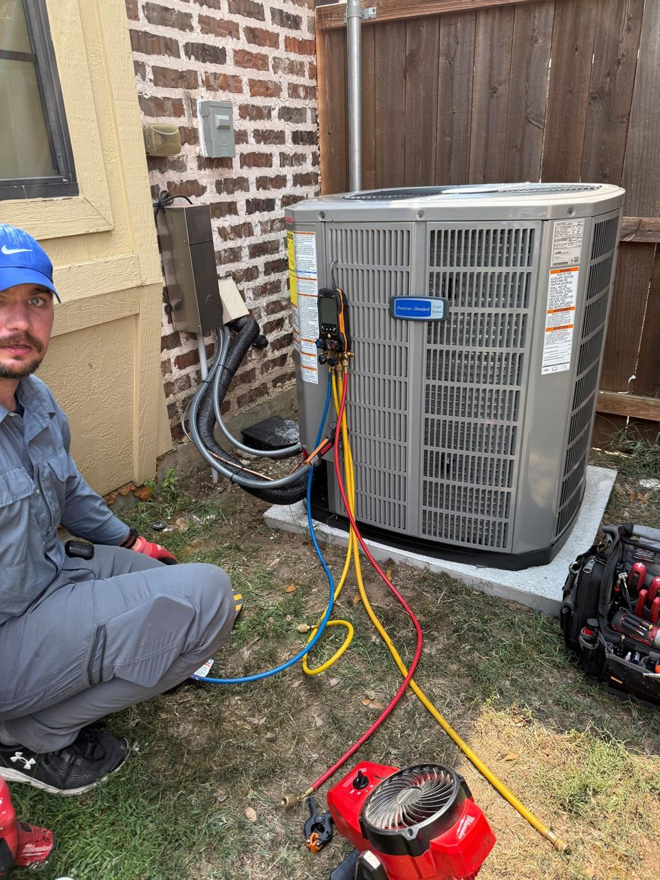Setting a new condenser, McKinney