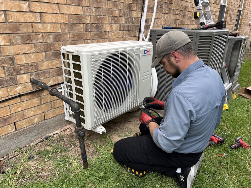 Mini split condenser install